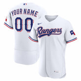Texas Rangers Home Authentic Custom Jersey - White | Nike