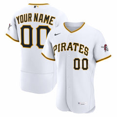 Pittsburgh Pirates Home Authentic Custom Jersey - White | Nike