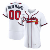 Atlanta Braves Home Authentic Custom Jersey - White | Nike