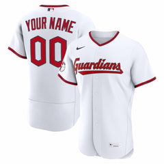 Cleveland Guardians Home Authentic Custom Jersey - White | Nike