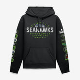 Seattle Seahawks Super Bowl LX Champions Banner Year Hoodie - Black sale