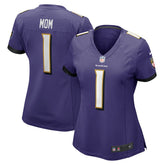 Number 1 Mom Baltimore Ravens Women's Game Jersey - Purple | Nike for sale