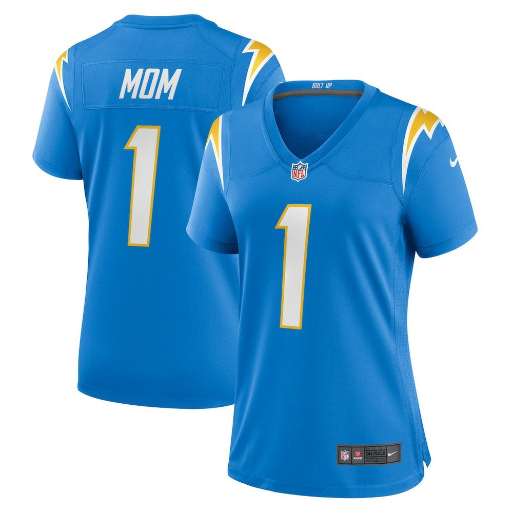 Number 1 Mom Los Angeles Chargers Women's Game Jersey - Powder Blue | Nike on sale