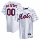 New York Mets Home Replica Custom Jersey - White | Nike