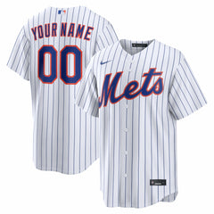 New York Mets Home Replica Custom Jersey - White | Nike