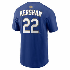 Clayton Kershaw Los Angeles Dodgers 2026 Gold Collection Name & Number T-Shirt - Royal | Nike