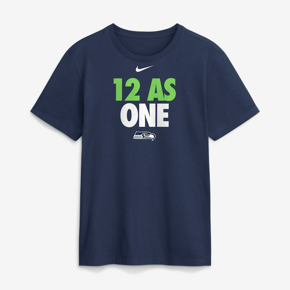 Seattle Seahawks 12 As One T-Shirt - Navy | Nike outlet