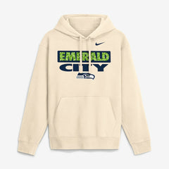 Seattle Seahawks Emerald City Club Fleece Hoodie - Natural | Nike cheap