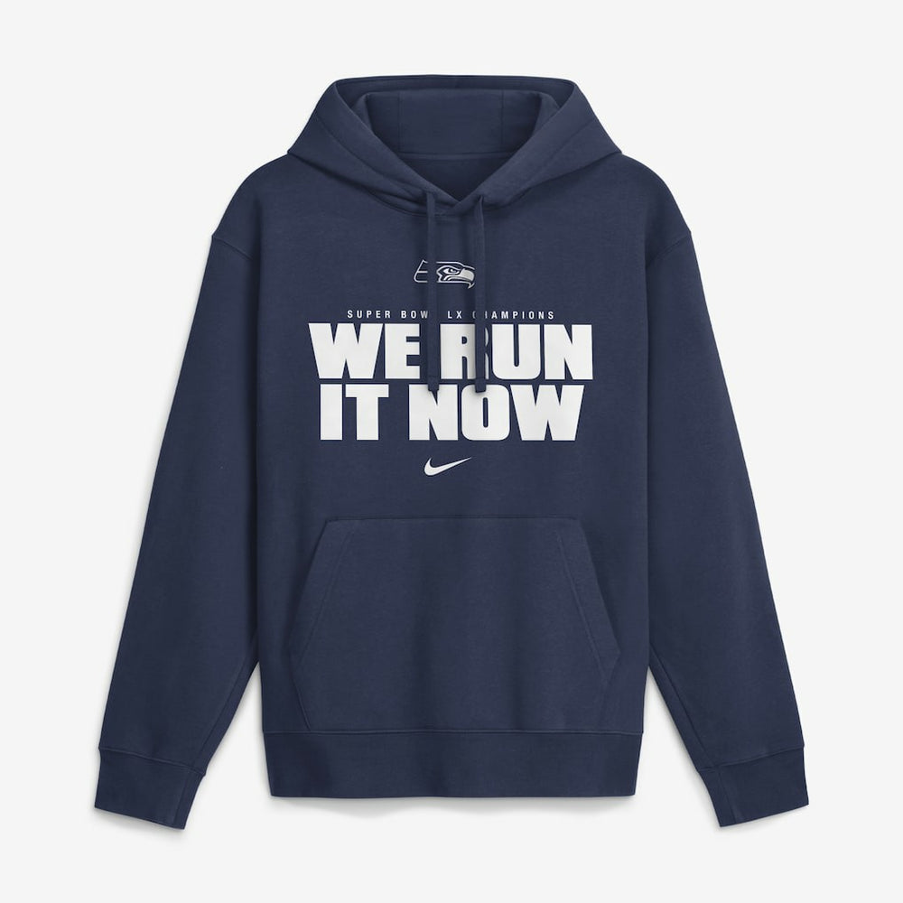 Seattle Seahawks Super Bowl LX Champions Club Fleece Hoodie - College Navy | Nike on sale