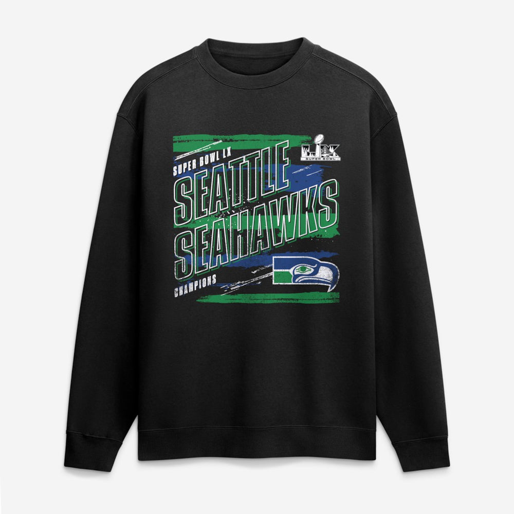 Seattle Seahawks Super Bowl LX Champions Classic Stripes Legacy Fleece Sweatshirt - Black outlet