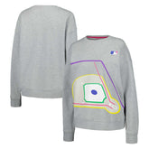 Terez MLB Women's Baseball Field Pullover Sweatshirt - Gray