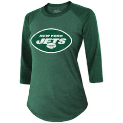 Ahmad Sauce Gardner New York Jets Majestic Threads Women's Player Name & Number Tri-Blend 3/4-Sleeve Fitted T-Shirt - Green online