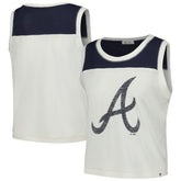 Atlanta Braves Women's Premier Zoey Waist Length Tank Top - White | 47 brand