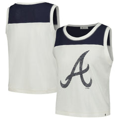 Atlanta Braves Women's Premier Zoey Waist Length Tank Top - White | 47 brand