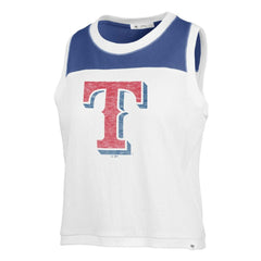 Texas Rangers Women's Premier Zoey Waist Length Tank Top - White | 47 brand