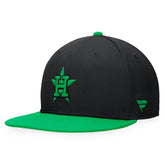 Houston Astros Lucky Snapback Hat - Black/Kelly Green