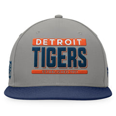 Detroit Tigers Line Drive Two-Tone Snapback Hat - Gray/Navy