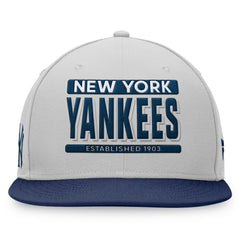 New York Yankees Line Drive Two-Tone Snapback Hat - Gray/Navy