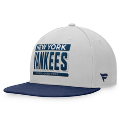 New York Yankees Line Drive Two-Tone Snapback Hat - Gray/Navy