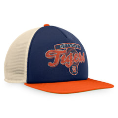 Detroit Tigers Cooperstown Collection Talley Foam Trucker Snapback Hat - Navy/Orange