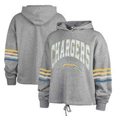 Los Angeles Chargers '47 Women's Upland Bennett Pullover Hoodie - Heather Gray outlet