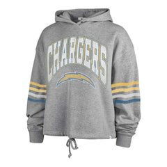 Los Angeles Chargers '47 Women's Upland Bennett Pullover Hoodie - Heather Gray outlet