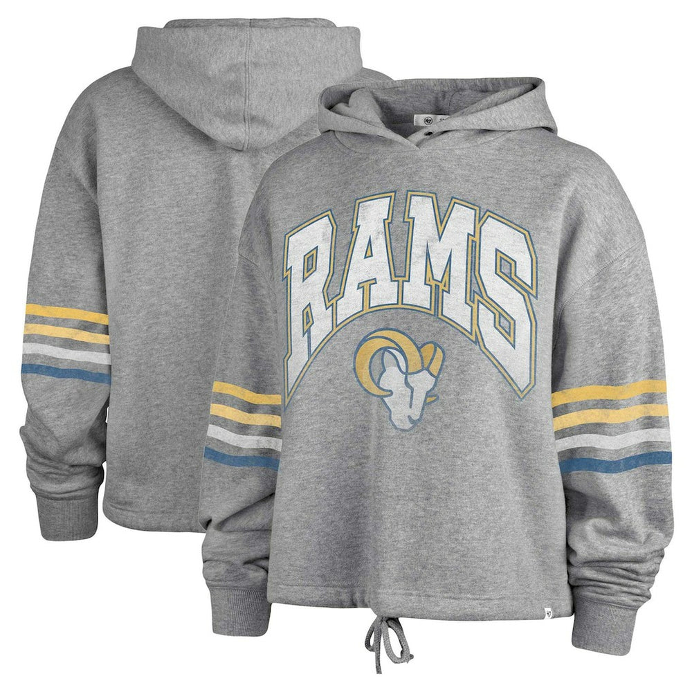 Los Angeles Rams '47 Women's Upland Bennett Pullover Hoodie - Heather Gray cheap