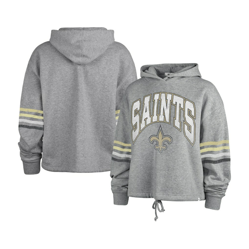 New Orleans Saints '47 Women's Upland Bennett Pullover Hoodie - Heather Gray outlet