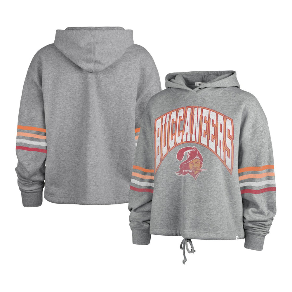 Tampa Bay Buccaneers '47 Women's Upland Bennett Pullover Hoodie - Heather Gray for sale