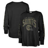 New Orleans Saints '47 Women's Tom Cat Lightweight Long Sleeve T-Shirt - Black discount