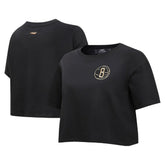 Brooklyn Nets Pro Standard Women's Holiday Glam Boxy T-Shirt - Black online