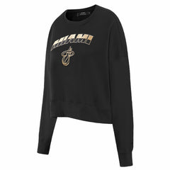 Miami Heat Pro Standard Women's Glam Cropped Pullover Sweatshirt - Black sale
