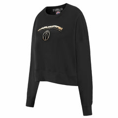 Washington Wizards Pro Standard Women's Glam Cropped Pullover Sweatshirt - Black cheap