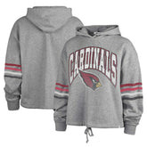 Arizona Cardinals '47 Women's Upland Bennett Pullover Hoodie - Heather Gray outlet