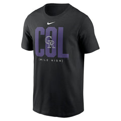 Colorado Rockies Scoreboard T-Shirt - Black | Nike