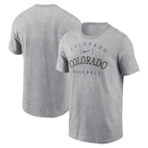 Colorado Rockies Home Team Athletic Arch T-Shirt - Heather Gray | Nike