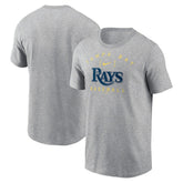 Tampa Bay Rays Home Team Athletic Arch T-Shirt - Heather Gray | Nike