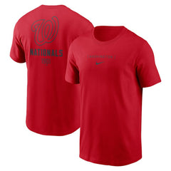 Washington Nationals Large Logo Back Stack T-Shirt - Red | Nike