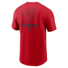 Washington Nationals Large Logo Back Stack T-Shirt - Red | Nike