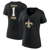 New Orleans Saints Women's Mother's Day V-Neck T-Shirt - Black for sale
