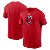 Cleveland Guardians Fuse Large Logo T-Shirt - Red | Nike