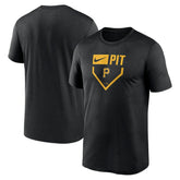Pittsburgh Pirates Home Plate Icon Legend Performance T-Shirt - Black | Nike