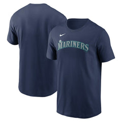 Seattle Mariners Fuse Wordmark T-Shirt - Navy | Nike
