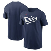 Minnesota Twins Fuse Wordmark T-Shirt - Navy | Nike