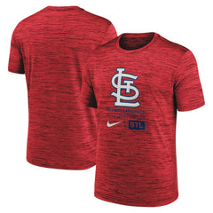 St. Louis Cardinals Large Logo Velocity T-Shirt - Red | Nike