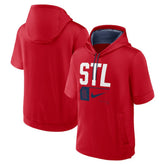 St. Louis Cardinals Tri Code Lockup Short Sleeve Pullover Hoodie - Red | Nike
