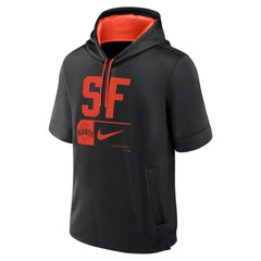 San Francisco Giants Tri Code Lockup Short Sleeve Pullover Hoodie - Black | Nike
