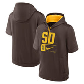 San Diego Padres Tri Code Lockup Short Sleeve Pullover Hoodie - Brown | Nike