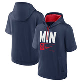 Minnesota Twins Tri Code Lockup Short Sleeve Pullover Hoodie - Navy | Nike
