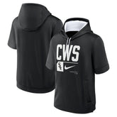 Chicago White Sox Tri Code Lockup Short Sleeve Pullover Hoodie - Black | Nike